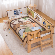 Changmeng baby bedding custom-made children's embroidery stitching bed bed surround soft bag baby anti-collision bed surround