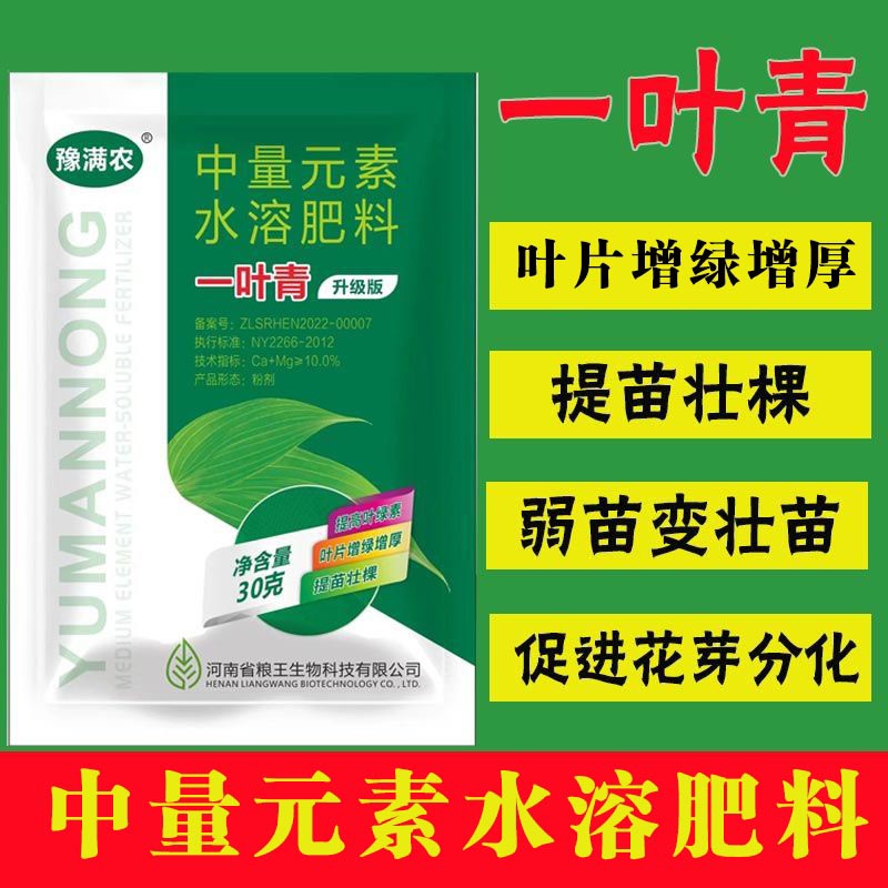 一叶青叶绿素提苗壮棵中量元素肥料水溶肥叶面肥增强抗逆能力提高