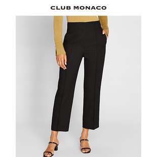 CLUB MONACO女装单褶烫缝垂感品质感通勤西装长裤