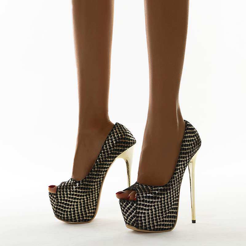 超高跟鞋细跟性感夜店22cm