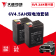 天能电瓶6V4.5ah两只装童车蓄电池6伏小孩电动玩具四轮越野小汽车