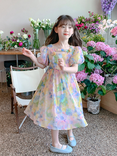 女童夏装连衣裙2024新款洋气时髦童装儿童夏款公主裙女孩夏季裙子