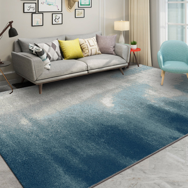 地毯客厅现代简约素色沙发茶几毯北欧卧室房间地垫纯色渐变大地毯