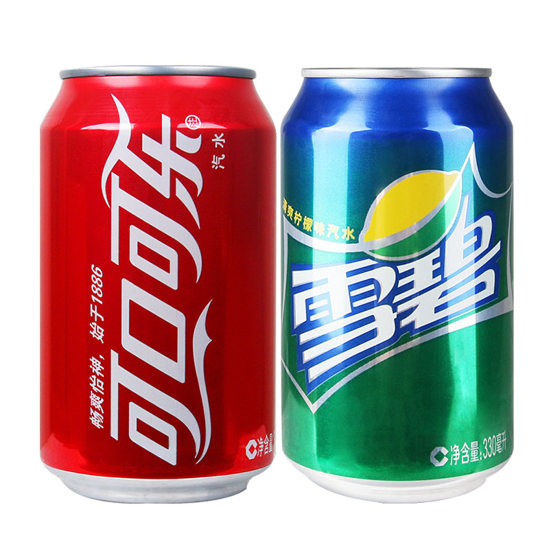 可口可乐雪碧可乐碳酸饮料汽水330ml*24罐整箱包邮可定制可乐