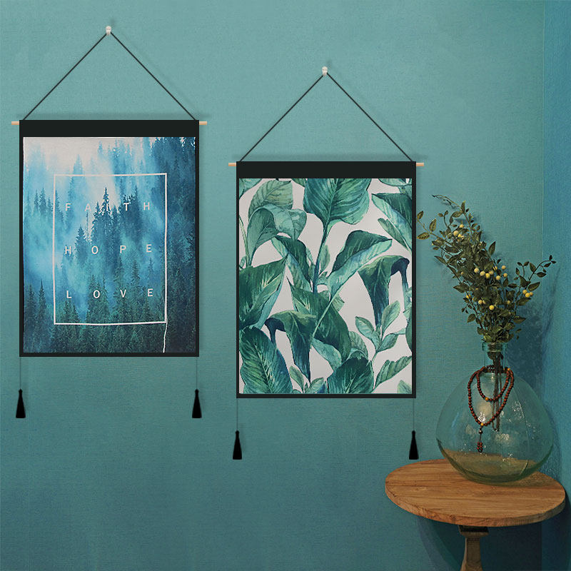 北欧壁饰门口挂饰创意挂布画卧室墙面遮挡墙上挂件 房间装饰ins风