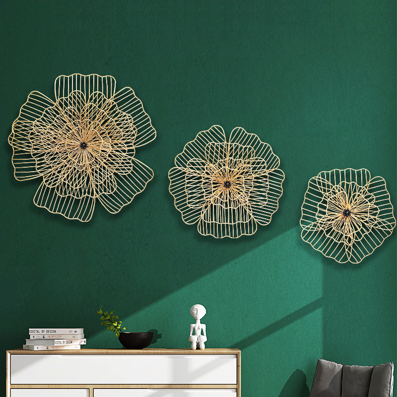 北欧轻奢风墙面壁挂客厅铁艺玄关金属挂件墙饰创意房间墙壁装饰品