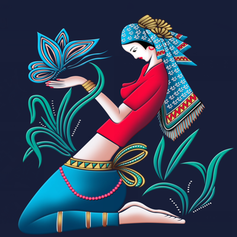 新品苗族手工艺品少数蜡染民族布艺特色挂饰