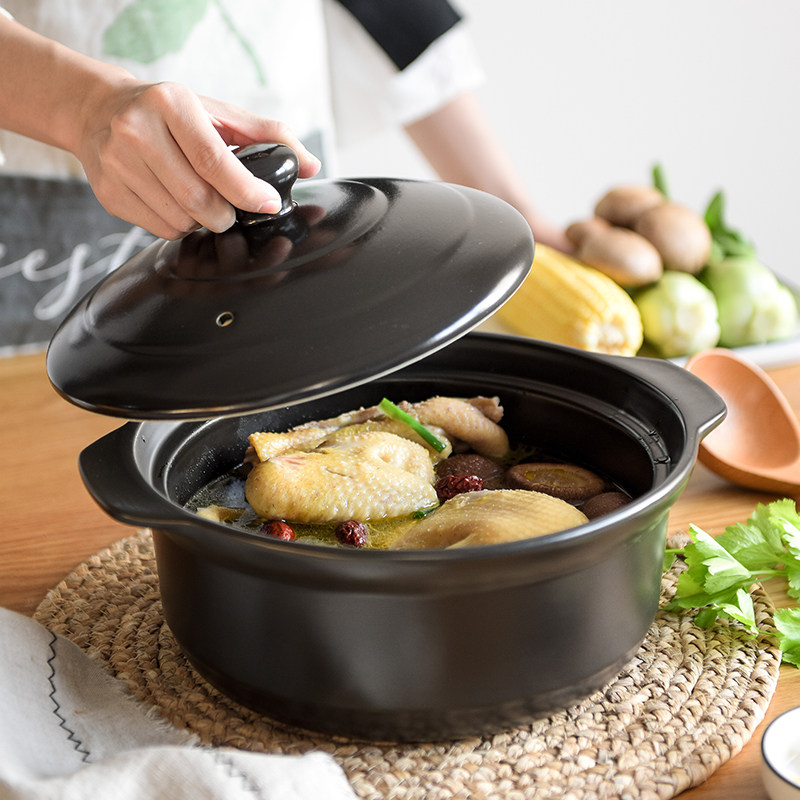 砂锅沙锅炖锅沙煲汤煲陶瓷小号迷你单人燃气煲汤炖肉耐高温家用