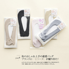 5双包邮 日本原单春夏季女士全棉防滑硅胶隐形浅口船袜 纯棉袜子