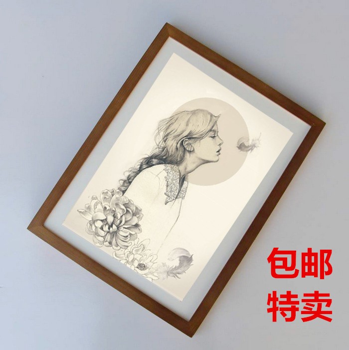 相框挂墙 实木画框A4 A3 16K 8K 4开32K 2开装裱剪纸海报素描国画在类目 家居饰品, 相框/画框中 - 来自Buy2taobao.com提供专业的淘宝代购服务