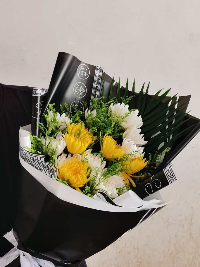 75折后价￥5淘宝新品清明节黄菊花束白菊花鲜花祭祀花篮鲜花速递同城