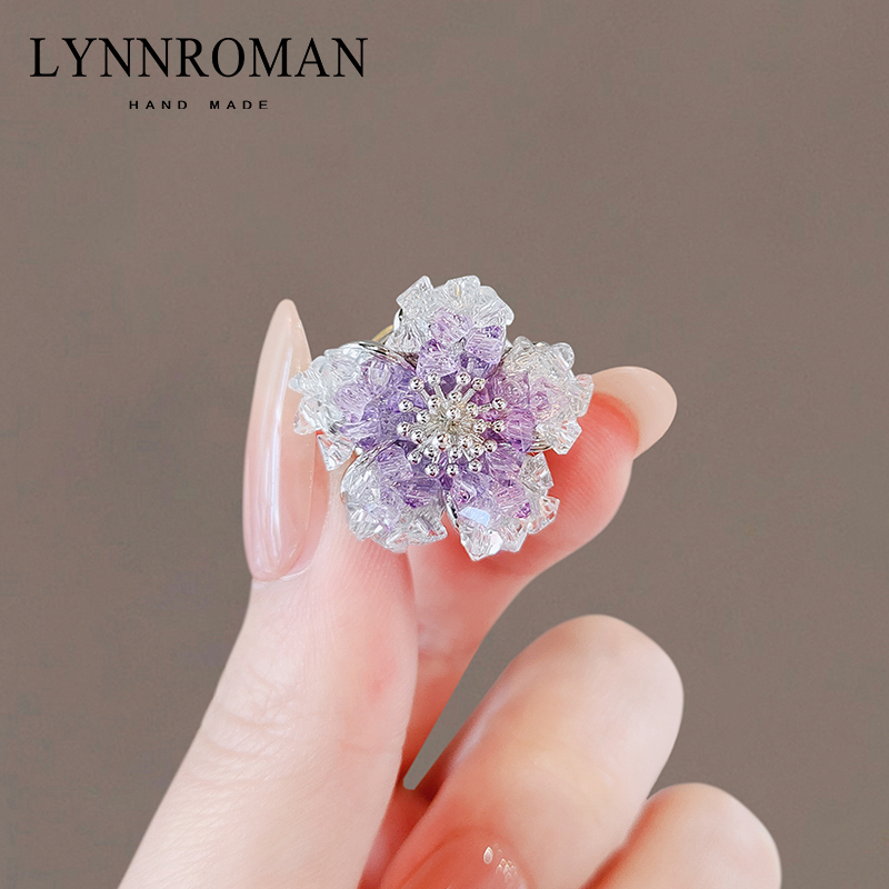 LYNNROMAN气质高级感水晶花