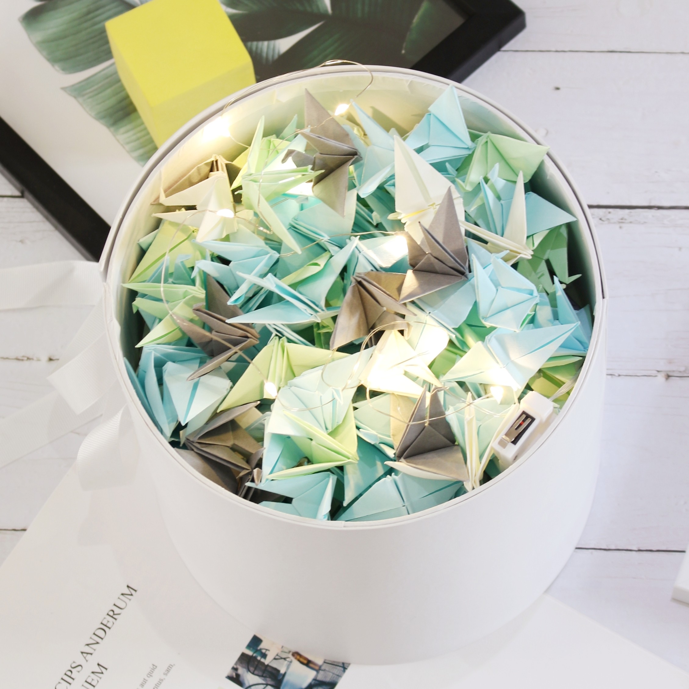 千纸鹤成品_手工千纸鹤闪钻折纸成品材料包礼盒创意走心七夕生日礼物