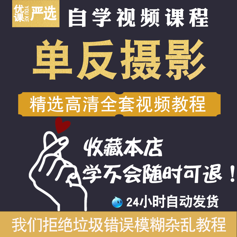 数码单反拍照摄影教程入门到精通佳能尼康索尼相机技巧视频课程