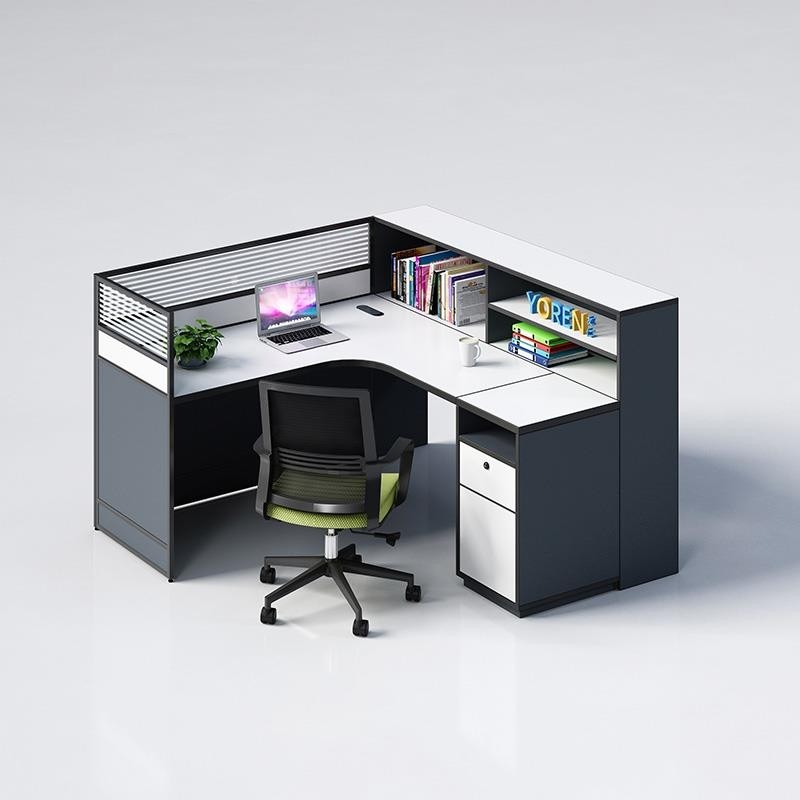 创意职员工位办公桌椅组合办公室单人位办公桌4人位屏风隔断卡座