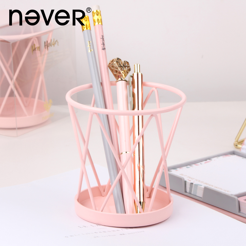 never笔筒 铁艺创意 时尚 可爱淡粉铁丝镂空笔筒大容量北欧系列|ruв категории электронный словарь/электрический бумажных книг/канцелярские принадлежности, получать/выставка товаров, ручка - от Buy2taobao.com для оказания профессиональной услуги покупки агента Taobao