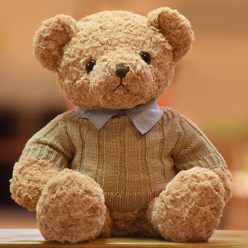 正版可爱泰迪熊毛绒玩具不掉毛抱抱熊小熊公仔睡觉布娃娃女生礼物