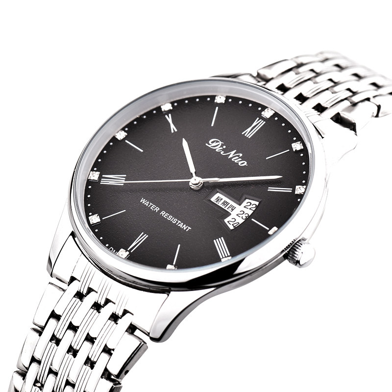 进口机芯石英表男士手表超薄_正品dinuo谛诺手表 男士超薄防水石英表