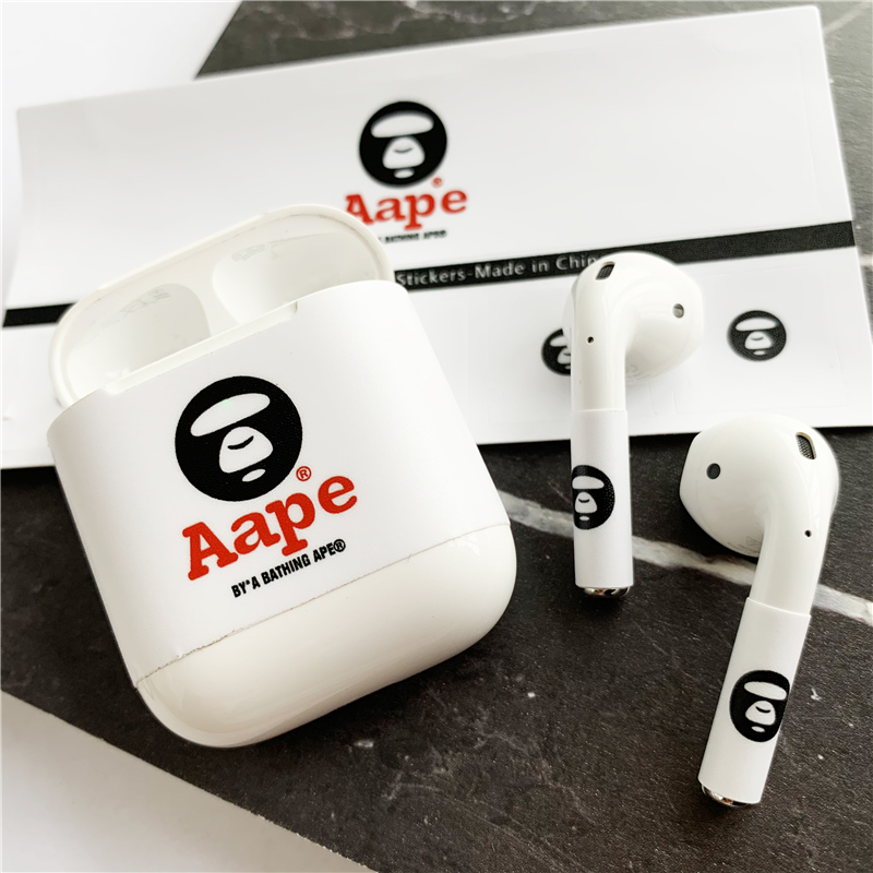 苹果airpods2贴纸二代蓝牙无线耳机保护盒全膜软壳套装创意个性潮牌Aape彩膜全包airpods1贴纸新款防刮花贴膜|ruв категории Цифровые аксессуары, MP3/Mp4 аксессуары, MP3/Mp4 защитный кожух - от Buy2taobao.com для оказания профессиональной услуги покупки агента Taobao