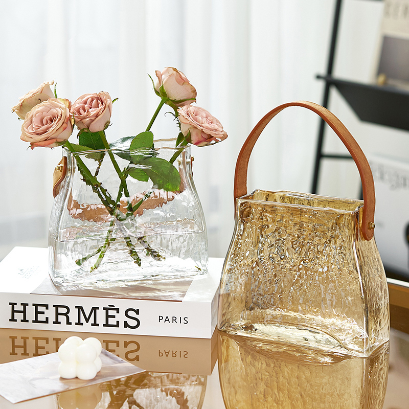 花瓶玻璃创意高级感轻奢透明鲜花水养
