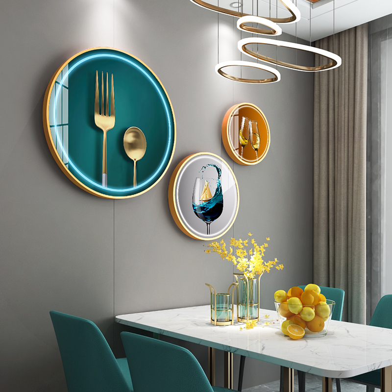 餐厅装饰画挂画现代轻奢2021新款高级背景墙客厅简约餐桌墙面墙画