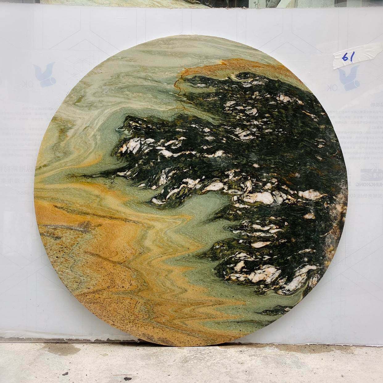 促销包邮隔断背景墙大理石画山水玄关涵硕大o天然油画办公制品家