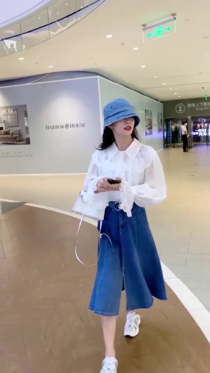 蓝色牛仔a字半身裙女2020年新款日系中长款高腰遮肚子显瘦大摆裙在类目 女装/女士精品, 半身裙中 - 来自Buy2taobao.com提供专业的淘宝代购服务