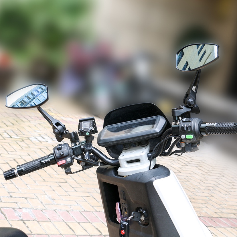 祖国版aos4后视镜小牛电动车摩托车改装通用蓝光防眩光高清反光镜