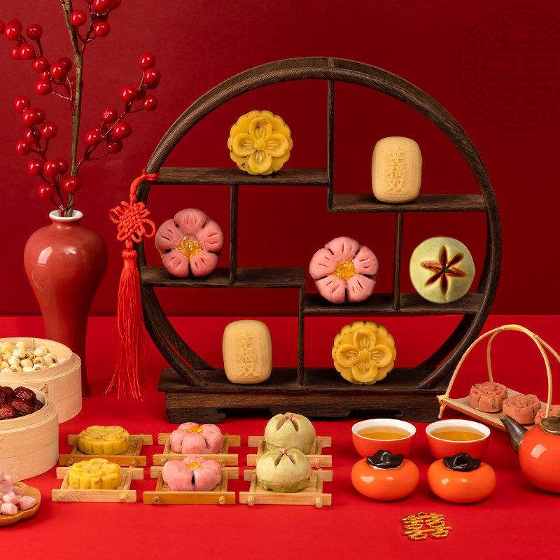 知味观喜饼结婚订婚中式糕点高端婚庆摆盘好看的点心杭州伴手礼