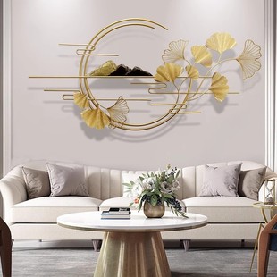 银杏叶轻奢壁挂客厅沙发背景墙挂件卧室墙面上装饰品墙饰新中式