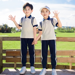 儿童校服小学生春夏秋季运动套装三件套男女一年级班服幼儿园园服