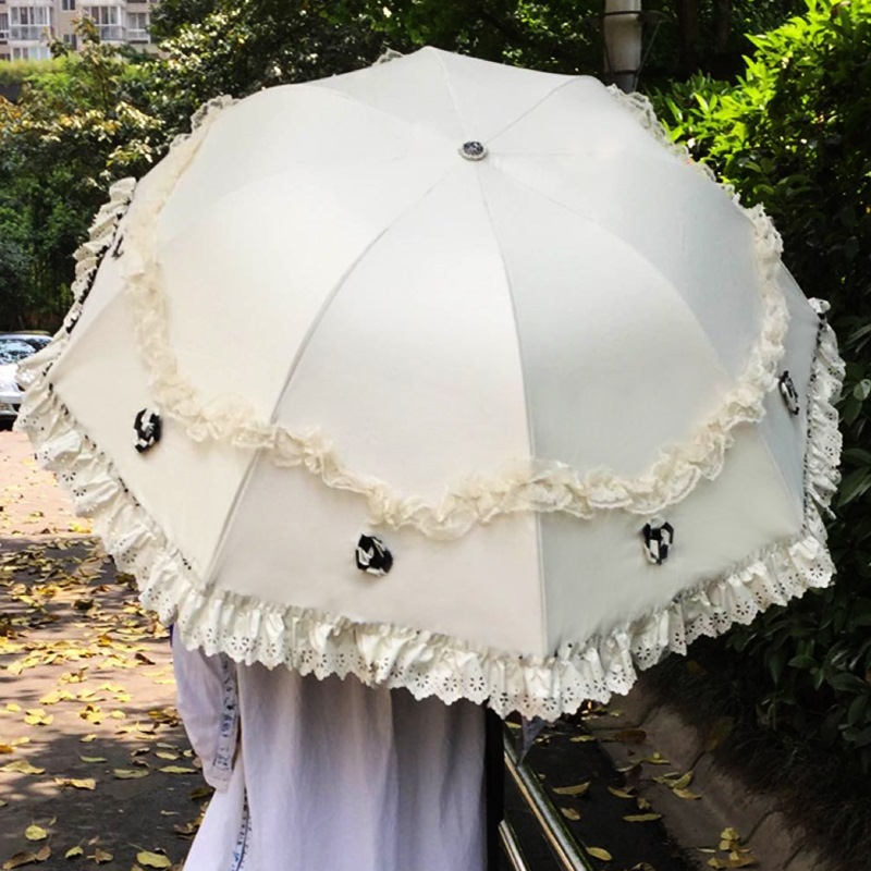 女士太阳伞防紫外线带花边的新款雨伞女折叠晴雨两用带蕾丝花边|msdalam kategori rumah harian, payung/gear hujan/Rain/Lembap-bukti, payung - dari Buy2taobao.com untuk memberikan perkhidmatan ejen Taobao profesional membeli
