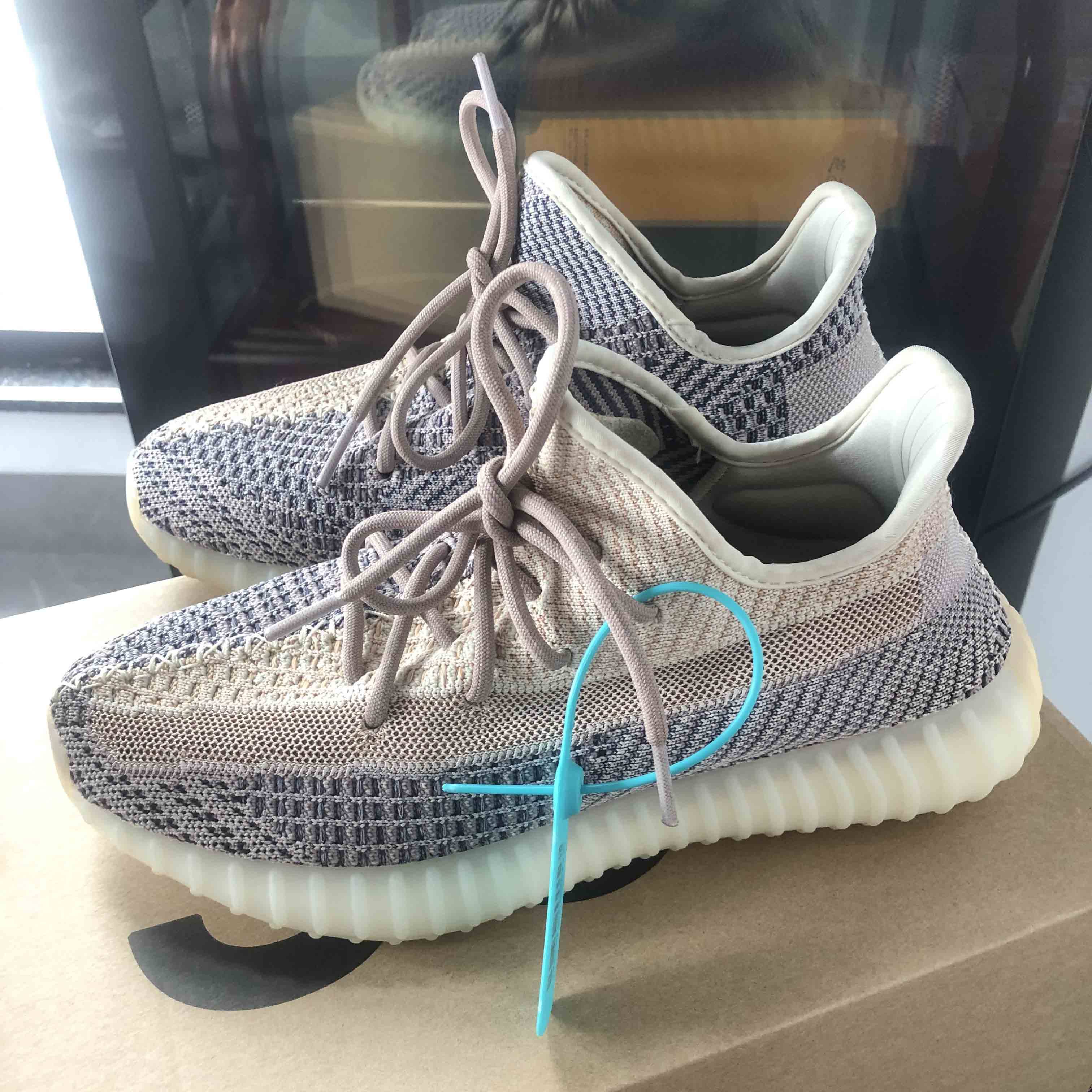 椰子鞋女350灰珍珠麻布奶油正品官网透气运动女鞋子2021年新款潮