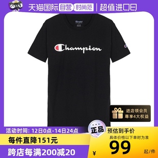 【自营】CHAMPION网球穿搭 草写logo圆领短袖T恤  GT23H-Y06794