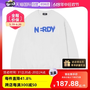 【自营】NERDY24春季新品情侣款韩国潮牌休闲渐变logo卫衣宽松