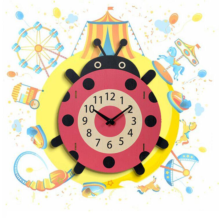 创意摇摆挂钟座钟卡通儿童时尚木质时钟diy礼物可爱动物deheng