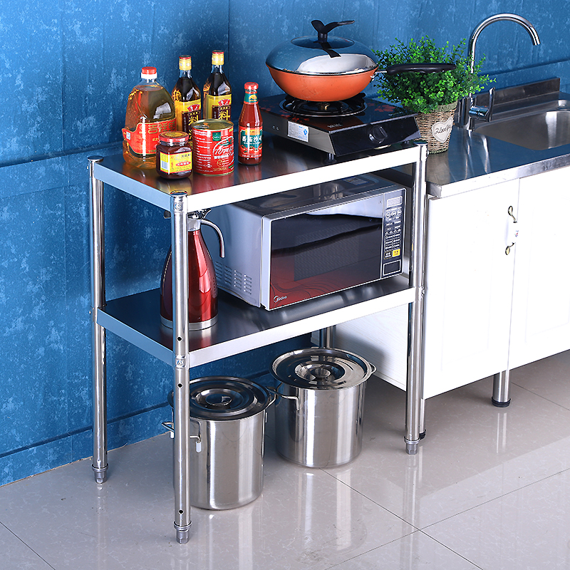 Storage rack 2 goods shelves 80 Stainless steel kitchen Shelf Two mesa Microwave oven rack oven to groundin the Kitchen/Cooking utensils , Kitchen Gadgets/Kitchen storage , Kitchen storage rack/Kitchen Shelf , Kitchen Shelf/Angle Brackets category - from Buy2taobao.com to provide professional Taobao agent buy service