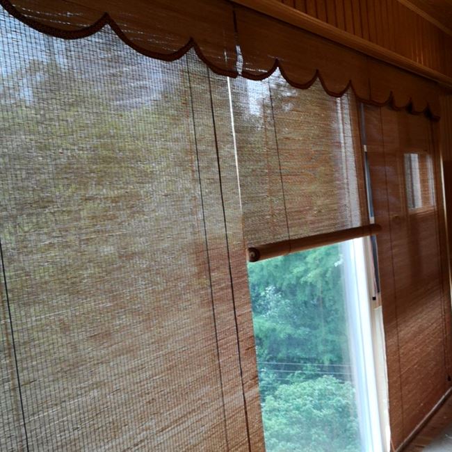 竹窗帘卷帘竹帘茶室酒店民宿家庭工程装饰隔断遮光简约透景免打孔