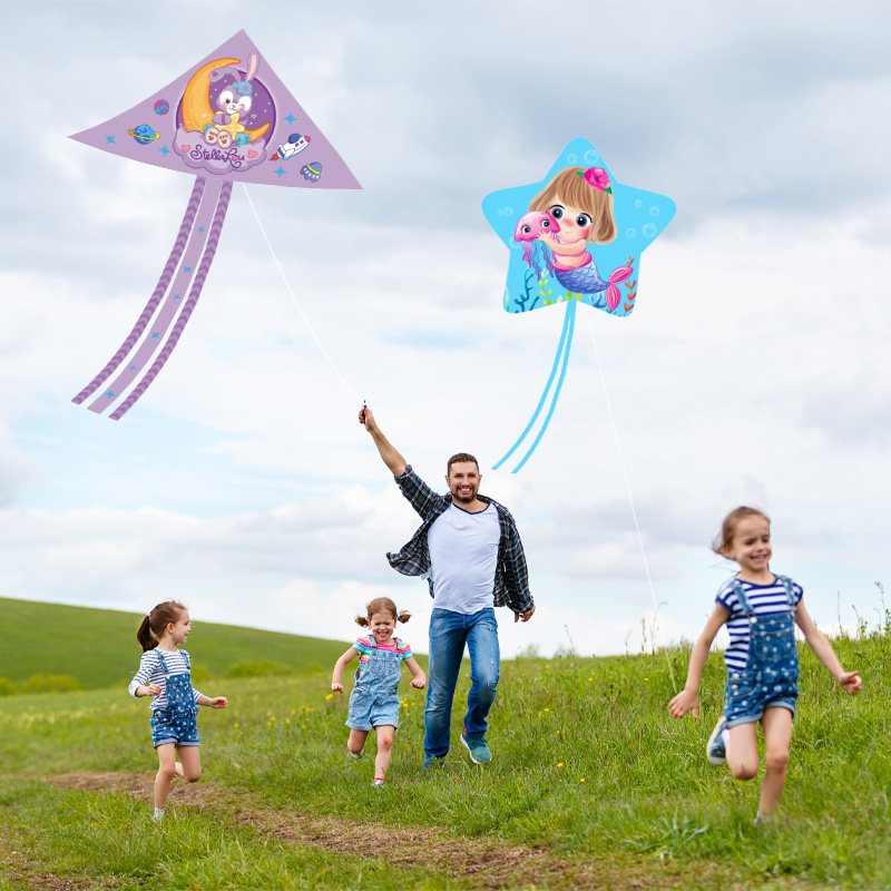 2024年新款潍坊风筝儿童手持小风筝卡通线盘带线大人专用易飞高端