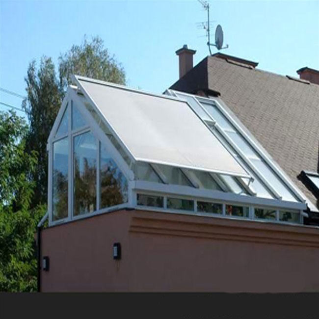 室外顶棚遮光窗帘电动图片