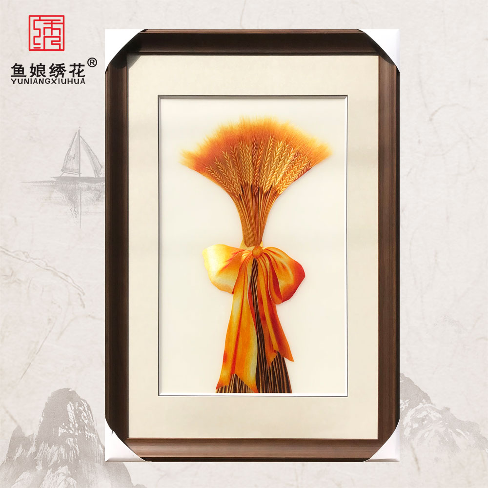 鱼娘绣花手工精品4丝线苏绣刺绣 餐厅玄关客厅画麦穗大丰收苏绣|msdalam kategori Ciri-ciri kraftangan, kesenian rakyat dan kraf Ciri-ciri, sulaman - dari Buy2taobao.com untuk memberikan perkhidmatan ejen Taobao profesional membeli