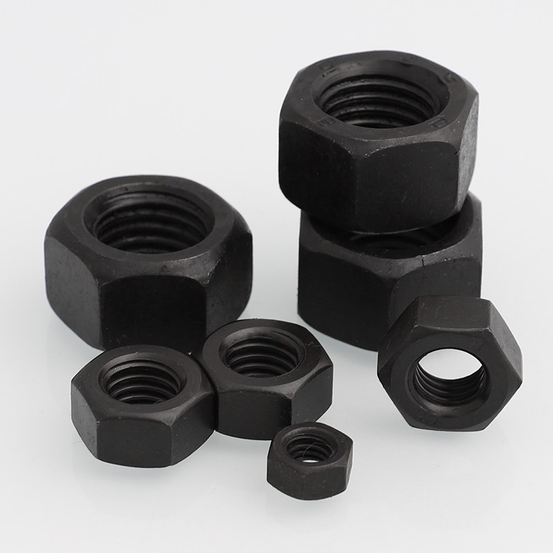 8级黑色六角螺母螺帽m2m2.