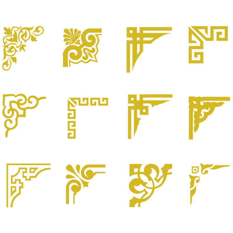 8地面瓷砖装饰角花美缝贴纸卧室客厅地板地砖防水耐磨对角贴花自粘已