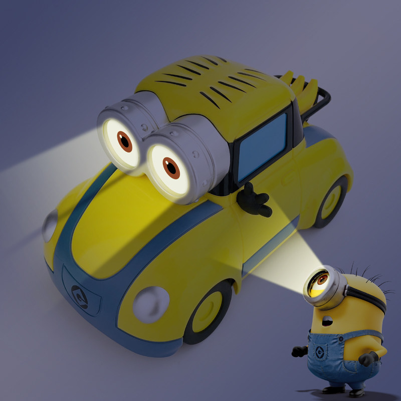 正版小黄人玩具车神偷奶爸遥控汽车儿童电动玩具车男女孩抖音同款