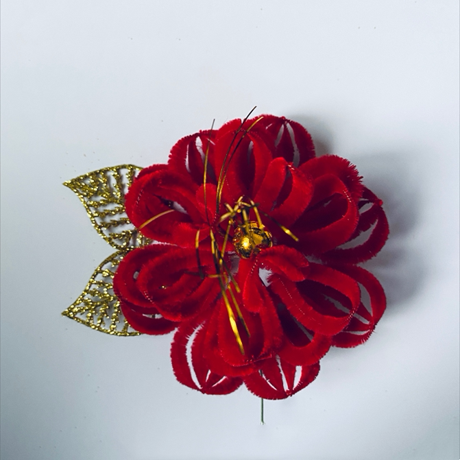 过年头花妈妈款春节红色聚宝盆头花婆婆喜结婚礼新年大人2022新款