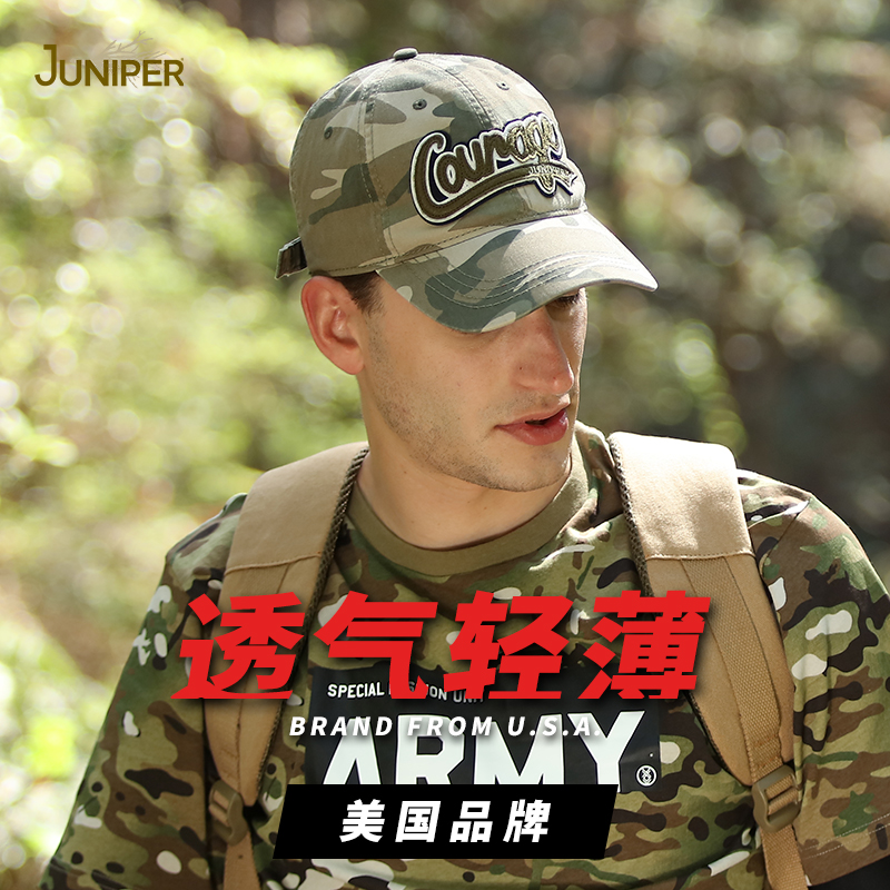 Juniper 帽子男棒球帽水洗做旧美式刺绣字母休闲户外潮遮阳鸭舌帽