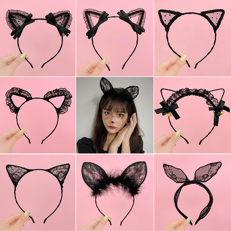 可爱铃铛2020年蕾丝猫咪猫耳朵发箍_发饰返利_优惠券_图片_折扣_怎么