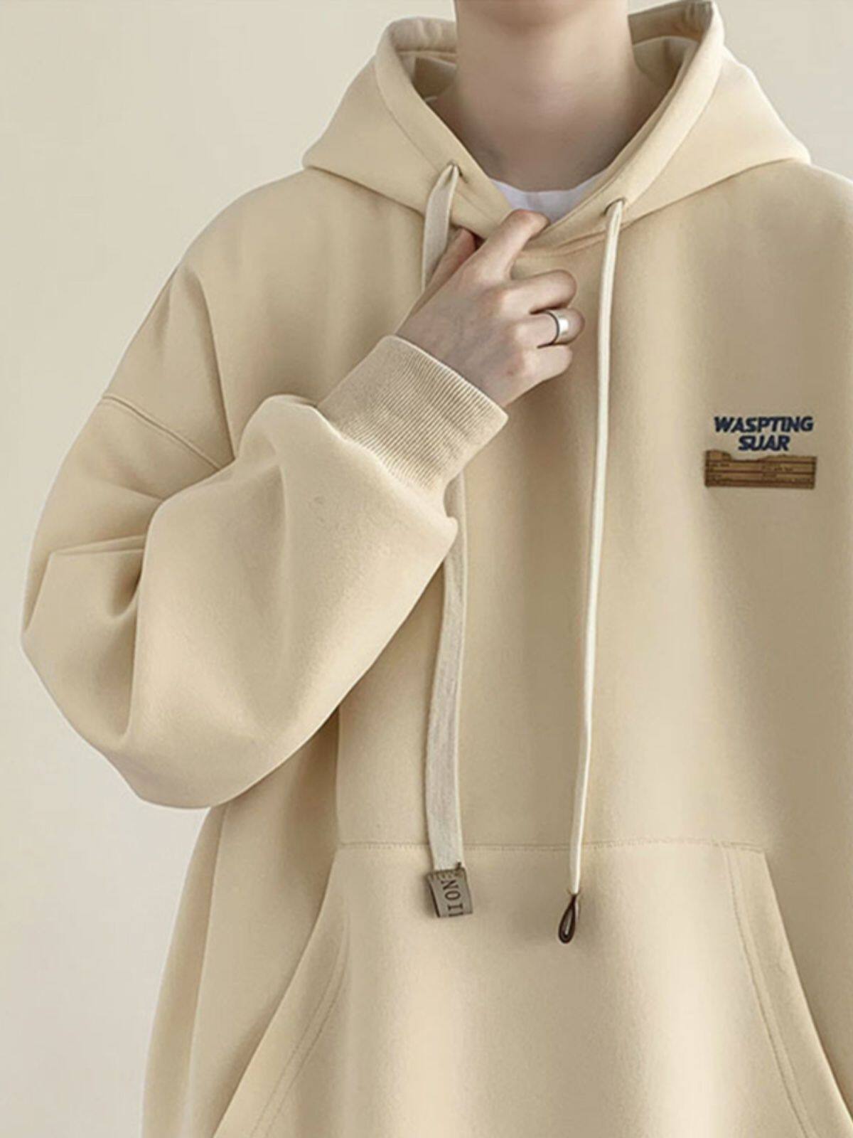 邦李宁顿oversize卫衣男秋冬潮牌美式400g重磅连帽上衣痞帅青少年