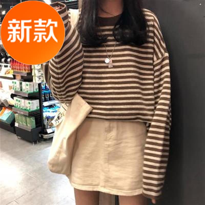 yohji风日系黑白条纹毛衣女套头l宽松韩版暗黑系山本风复古针织衫|ruв категории Женская одежда, свитер - от Buy2taobao.com для оказания профессиональной услуги покупки агента Taobao