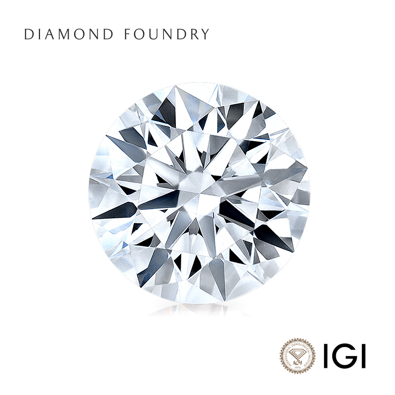 【培育】Diamond Foundry 圆钻圆形切割CVD裸钻美国进口钻石